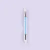 Nouveau nouveau Nail Art Silicone pince 1pcs sculpture peinture crayon uv gel bricolage polonais miroir miroir en poudre en poudre de manucure outil pour la peinture de sculpture crayon