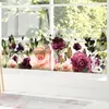 Vensterstickers funlife bloem waterdichte glasfilm decoratief verwijderbare matte privacy zelfklevend huisdecor