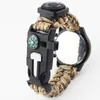 Utomhusparaplyrepur, multifunktionell specialkraftsutrustning, utomhusöverlevnad Firestone Camping Supplies, Tactical Mountaineering Watch