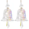 装飾的な置物2 PCS Wind Chime Ornament Crystal Bell Christmas Araments Car Decorations Crystals Sun Catcher