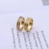 Anello di design di gioielli di marca di lusso Coppia di anelli a diamante anello di diamante Ladies in acciaio inossidabile Giochi gioielli con zircone 6-10