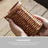 Opslagflessen keukengerei imitatie rattan chopstick houder hand geweven flatware organizer bestek mand zilverwerk aanrecht