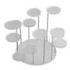 Piatti Visualizza cupcake Birthday Cake Stands Stand Bakeware Decorazione per gli strumenti per matrimoni acrilici per vassoio Torre dessert