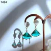 Dangle Ohrringe Drop für Frauen Einfacher Glaskristallsektor modische geometrische Anhängerschmuck im Großhandel