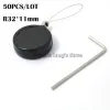 System 50pcs/lot stretchable round dummy cell phone security antilost pull wire steel cable box pull box recoiler R32*11mm