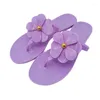 Slippers Summer Women Slipper Sunflower Large Size Ladies Flip-Flops Solid Color Sand Soup Flat