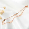 Beliebtes Armband Infinity 8-Charakter-Titan-Stahl, plattiert Roségold-Fußkettchen