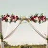 Decorative Flowers Artificial Floral Swag Wedding Arch For Garden Background White