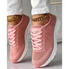 Casual Shoes Women Hollow Out Breattable Mesh Lace-Up Sneakers Daily Round Toe Flats Sports Spring Fashion Going