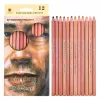 Pennor 12 färger mjuk pastellpennor hud röd penis för konstnär ritning lapice skolfärg blyerts för konstnärliga ritningsartiklar