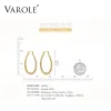 Boucles d'oreilles Varole Twisted Lignes U Forme Cerceau Boucles d'oreilles Gold Couleur mignonne Géométriques Droplettes d'eau Hoops Bouculades d'oreilles bijoux pour les femmes