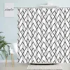 Duschgardiner svartvitt geometriskt kreativt mönster linje abstrakt konst modern nordisk hem badrum dekor badgardin uppsättningar
