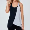 Tanks de femmes Été 2024 Counder Coumter Counter Counter Patchwork Patchwork Pullover Tops Tops Femme Office Irrélect