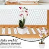 Dekorativa blommor konstgjorda blommor phalaenopsis realistiska falska orkidéer bonsai siden i potten med