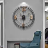 Wandklokken Iron Large Clock Mute Seconds Living Room Decoratie Scandinavian Simple Metal