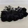 Decorative Flowers Faux Rose Fake Floral Plant High Simulation Ornamental Practical Everlasting Artificial Flower Black