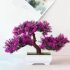 装飾的な花人工ポット植物偽の人工鍋植物植物鉢植えのシミュレーションパインツリーホーム/オフィス装飾飾りプラスチック