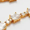 Choker Stonefans Luxury Square Zircon Halsband Bröllopstillbehör 2024 Bridal Crystal Tennis Chain Jewelry for Women