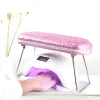 Kits Waterproof Nail Art Hand Pillow Wrist Support Hand Holder Pad Manicure Tool Pink Leather Arm Rest Cushion Use with Nail Art Lamp