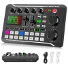 Tillbehör Toppavtal F998 Live Sound Card Audio Mixer Podcast Voice Changer för Sound Effects Board för Microphone Karaoke