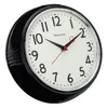 Wall Clocks Retro Black 9.5" Analog Quartz Accurate Clock With Convex Glass Lens G