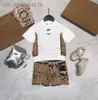 Kinderbekleidungsset Boys Girls Sportswear Set bedruckte Plaid 2-teilige Designer-T-Shirt-Set
