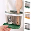 Kitchen Storage 2 Cups Chopsticks Box Light Luxury Removable Drip Tray Hanging Tube Plastic Cutlery Organizer Home