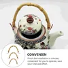 Conjuntos de utensílios de jantar 3 PCs Tule de chá de chaleira Acessório lida com o estilo japonês bolsas decorativas fogão criativo