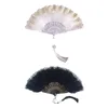 Decorative Figurines 2x Feather Fan Fancy Party Dancing Prom Cosplay Wedding Bride Folding Hand