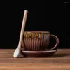 Muggar gradvis förändring keramisk kaffekopp kreativ hushåll vintage mugg par mjölk japansk stil vattenugn