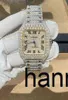 Hip Hop 22K Gold Slisted Micro CZ Stal Stal Stael Men039s Luxury Watch I16K06087841