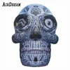 Free ship huge Inflatable Grey Printed Skull head giant ghost skeleton Air Model Toy for Halloween Festival Decoration001