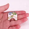 Broschen traditionelle chinesische Gebäudekunstabzeichen Emaille Pin Brosche Schmuck Schmuck