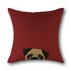 Kudde 40/45/50/60 cm Anpassade fall Chihuahua Dog Square Pillow Case Christmas Dragdrack för heminredning gåvor