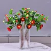 Dekorativa blommor Simulerad kameliagren med falska blad Artificial for Wedding Party Home Table Decoration