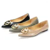 Casual Shoes Design echtes Leder klassische Frauen scharfe Zeh Slip auf Ballett Fashion Lady Flats.