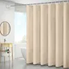 Shower Curtains Waterproof Thickened El Solid Color Gray Transparent Curtain Bathroom Peva Plain