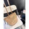 Shoulder Bag 75% Factory Hot Promotion Beach Holiday Fashion Handwoven Versatile Leisure Straw Woven Shopping Bag Tote Bucket Women Bag