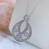 Pendants S925 Silver Necklace Pear Shaped Droplet Pendant Fashion Versatile Jewelry