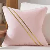 Pillow Square Velvet Arereau pour le canapé Couleur solide COUVERTURE MOBITE DÉCORATIVE 45X45CM