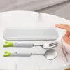 Dinnerware Sets Spoon and Fork com Caso Case Tea 304 Aço inoxidável reutilizável para o escritório de viagens de cozinha Apertizadores de acampamento