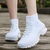 Fitness Shoes Meias Sneakers Women Plataforma High Top Ladies 2024 Theando ao ar livre Brincável Brinco de outono para caminhar