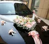 Fiori decorativi un set di champagne rosa Milano simulazione dell'auto nuziale recensione artificiale Decorazione della porta Z-1097