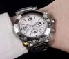 42mm Pasha De W31089M7 Watches White Dial Miyota Quartz Chronograph Mens Watch Stopwatch Stainless Steel Bracelet HWCR HelloWatch8316498