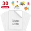 Papier 30 vellen A4 Glossy mat wit afdrukbaar vinylsticker papier selfadhesive copy papier voor inkjet printer a4 transparant papier