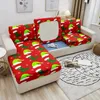 Chair Covers Christmas Sofa Seat Cushion Cover Elastic For Living Room Xmas Decor 1/2/3/4 Seaters