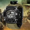 Umbrella Rope Waterproof Watch Multi functional Outdoor Survival Umbrella Rope Bracelet Adjustable Outdoor Camping Adventure Bracelet