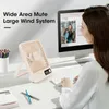 Liten Desk Fan 7h Timing Ultra Quiet Table Fan USB RECHAREBLEABLE COOLING FAN 5 Speed ​​Powerful Wind Offices Fan 240403