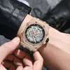 18 kinyed completamente automatico meccanico cavo impermeabile da uomo orologio 26