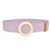 Belts Weight Belt Men Leather Women Solid Woven Elastic Casual Summer Stretch With Wooden Buckle For Pretty